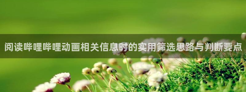 腾讯动漫官网入口:阅读哔哩哔哩动画相关信息时的实用筛选思路与判断要点